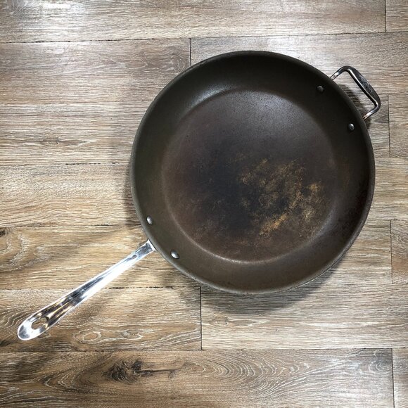 All Clad Metalcrafters Stainless Steel Non Stick 14" Frying Pan Skillet Large - Picture 1 of 10